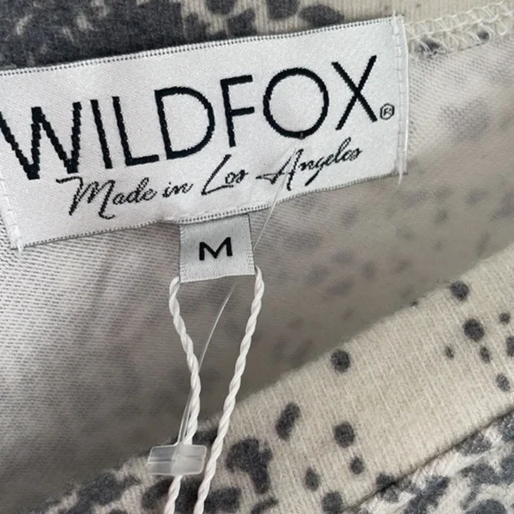 WILDFOX Python Stripe Daphne V-Neck long sleeve top - Picture 3 of 13